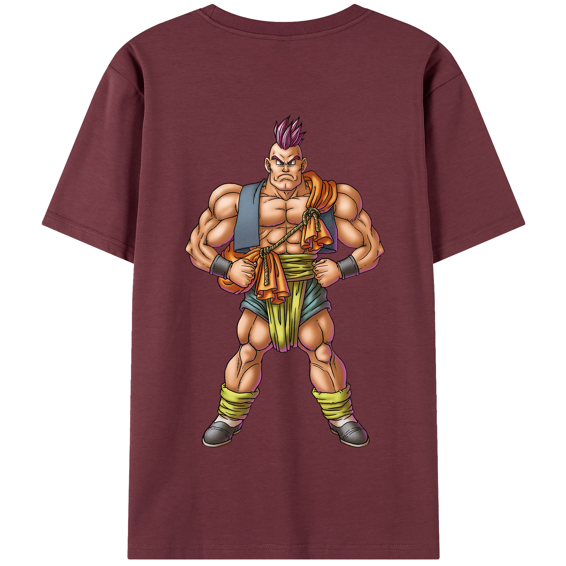 （画像用） ドラゴンクエスト Doragon Kuesuto Dragon Quest 綿100％半袖Tシャツ（背面プリント）